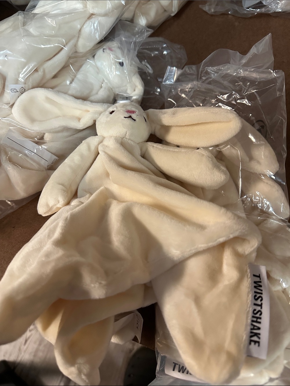 Twistshake Cream Bunny Plush - Soft Lovey for Kids
